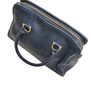 Coach Black Leather Satchel with Gold Hardware